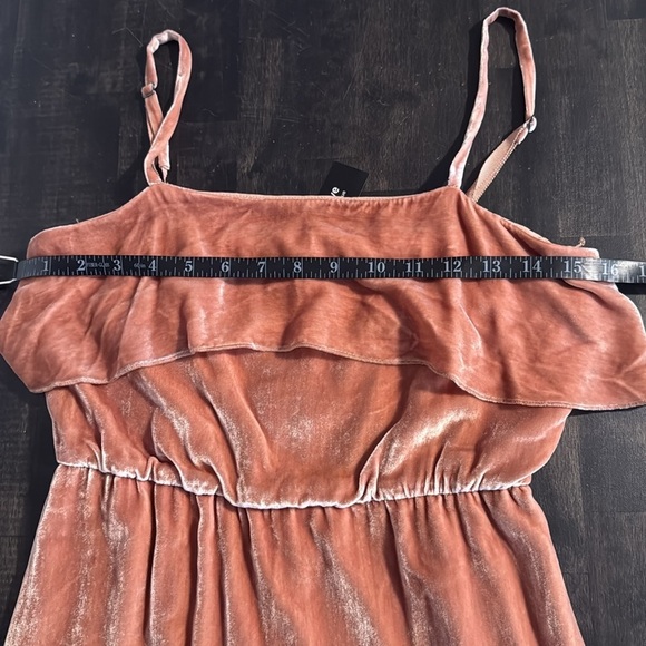 Alice+Olivia Peach Velvet Y2K Mini Dress Size 2 NWT - Picture 7 of 9